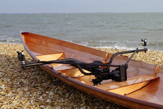 The Big River rowing frame fits most sculling boats at least 15 feet long