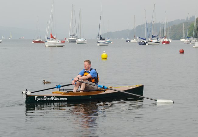 The Big River rowing frame fits most sculling boats at least 15 feet long