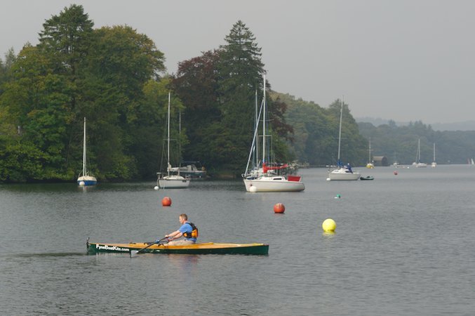 The Big River rowing frame fits most sculling boats at least 15 feet long